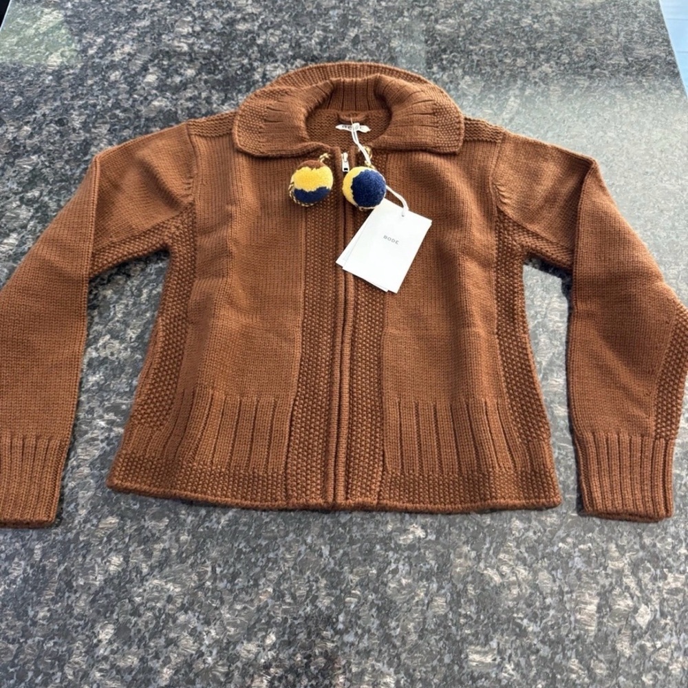 Bode. BODE MARION pompom-detailed wool cardigan. NWT Pick Size $850 Jacket coat - Picture 4 of 10